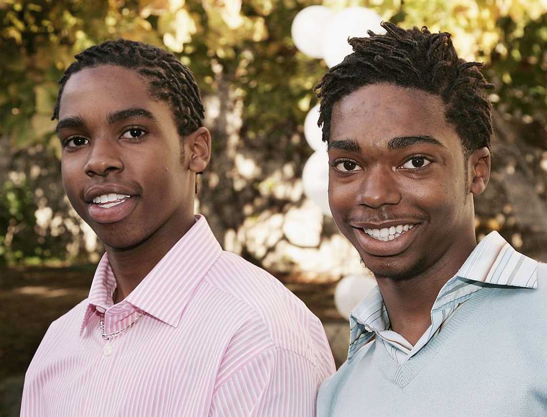 Two brothers smiling