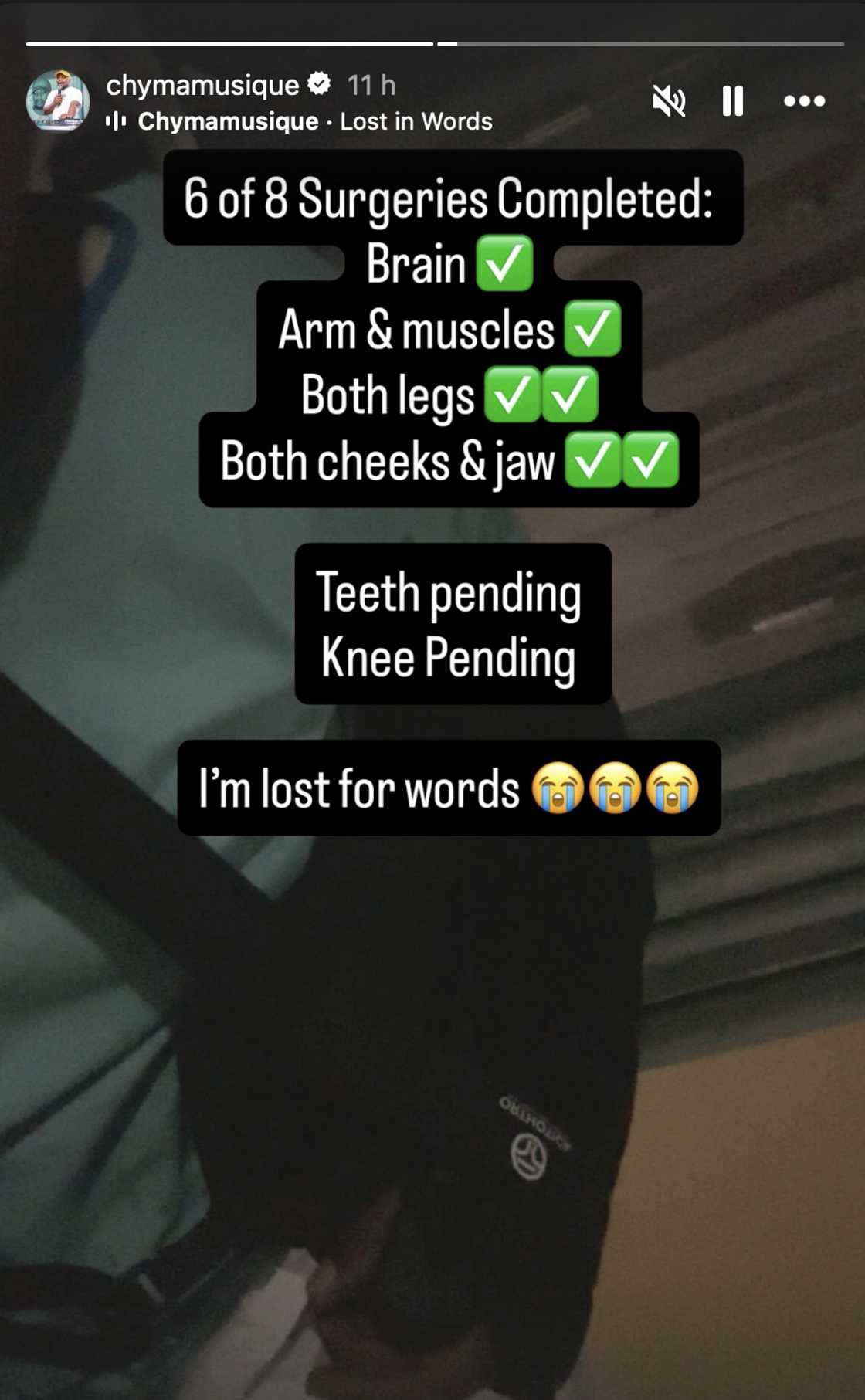 Chymamusique opened up about his recovery journey