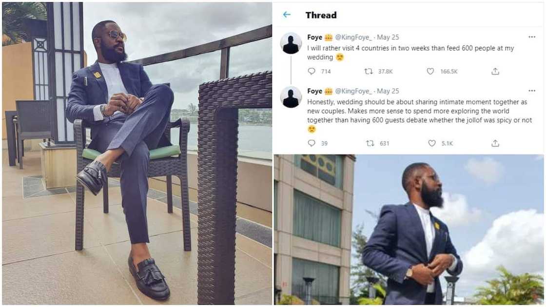 I'd rather use my money to travel than feed 600 people at my wedding - Nigerian man blows hot I'd rather use my money to travel than feed 600 people at my wedding - Nigerian man blows hot
