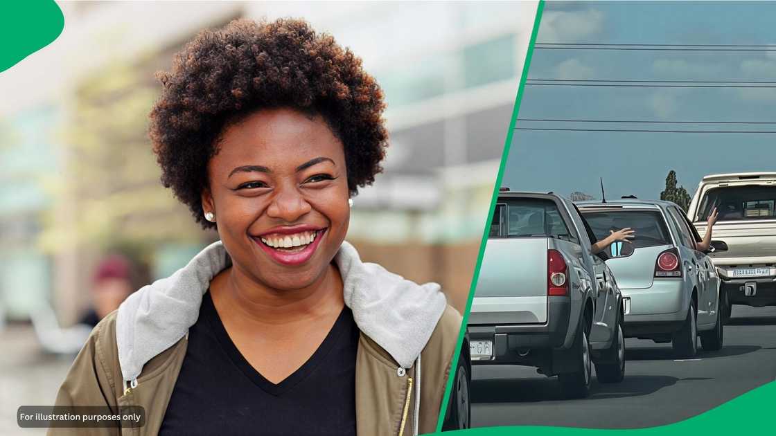 The light-hearted moment was captured by a nearby car and has since made international news