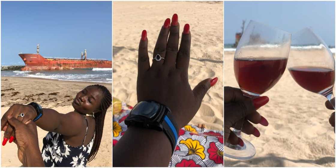 Nigerian Lady Celebrates after Getting Engaged, Many React to Adorable Photos Nigerian Lady Celebrates after Getting Engaged, Many React to Adorable Photos