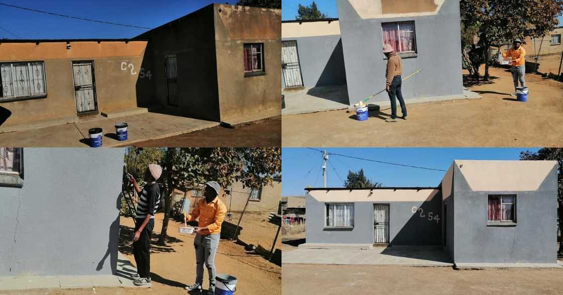 Local man, paints house, free, Mandela Day 2021 Local man, paints house, free, Mandela Day 2021