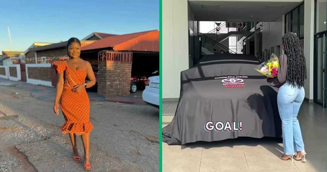 TikTok video of a woman showcasing her brand new Toyota Starlet. TikTok video of a woman showcasing her brand new Toyota Starlet.