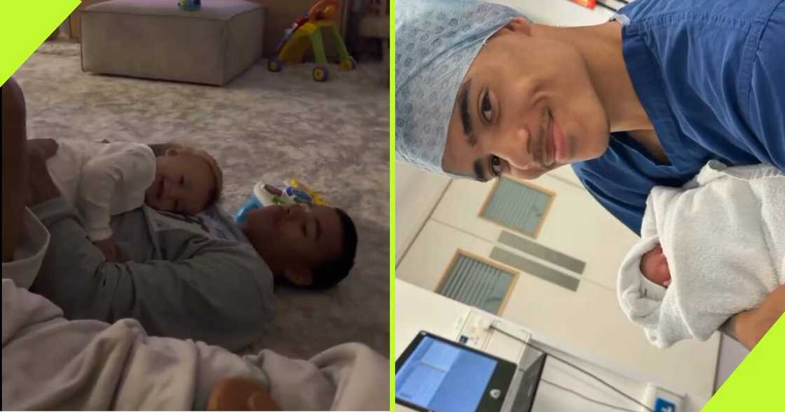 Mason Greenwood plays with his young girl Mason Greenwood plays with his young girl