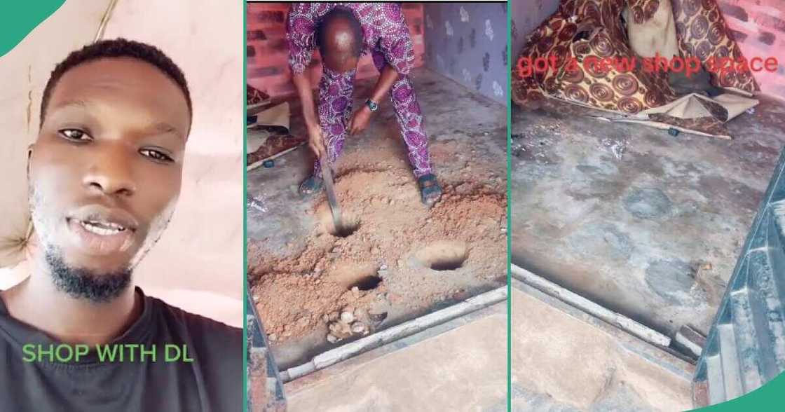 Nigerian man names items dug up from three holes in his new shop Nigerian man names items dug up from three holes in his new shop