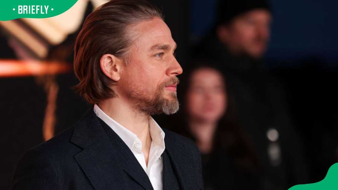 Actor Charlie Hunnam at the 2023 premiere of Rebel Moon at BFI IMAX Waterloo