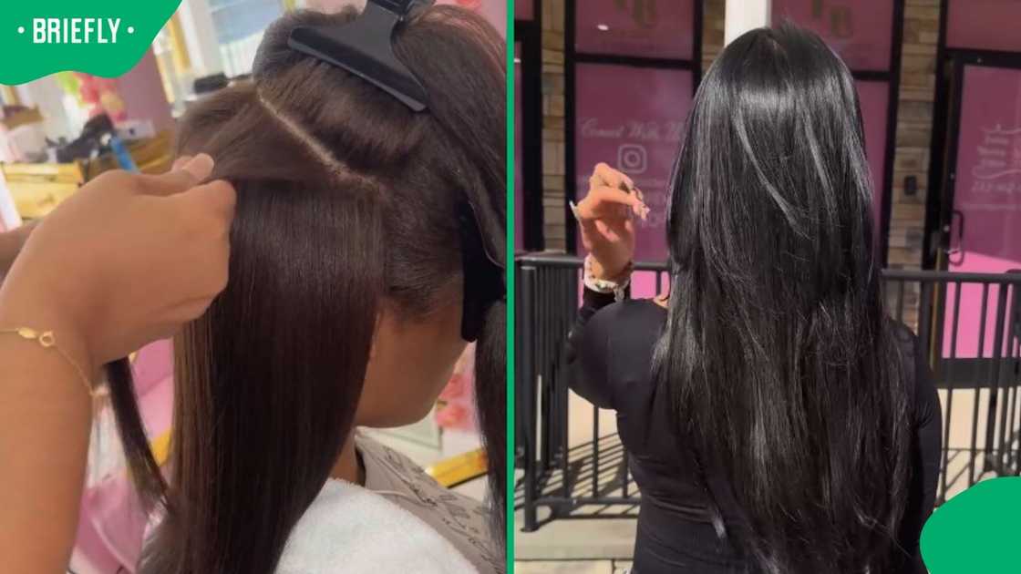 Women showing their hair.