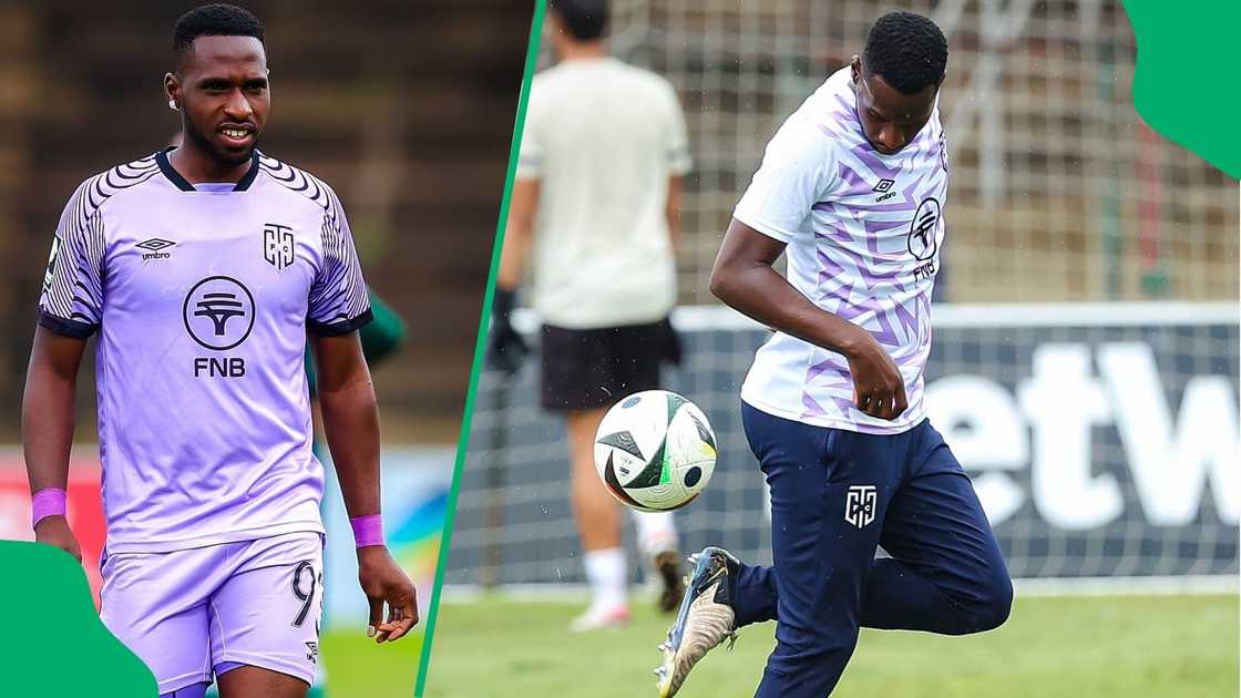 Cape Town City star Fortune Makaringe joined a nationwide protest. Cape Town City star Fortune Makaringe joined a nationwide protest.