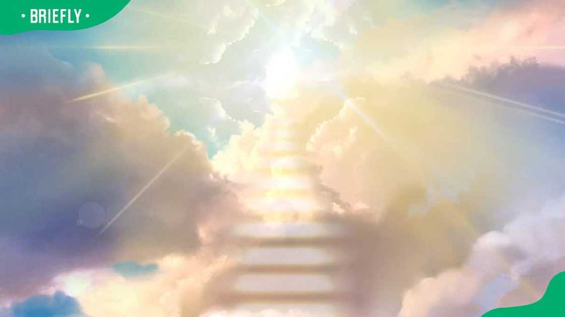 A heavenly cloud staircase A heavenly cloud staircase