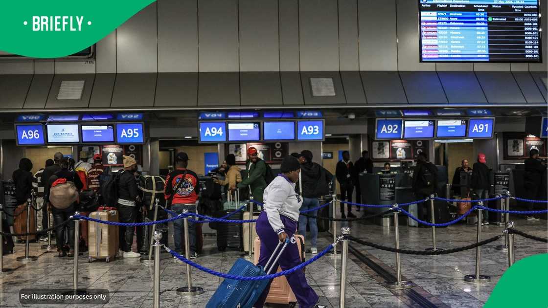 People in an airport.