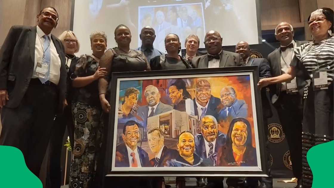 Oil painting gifted to Raymond Zondo by President Cyril Ramaphosa.