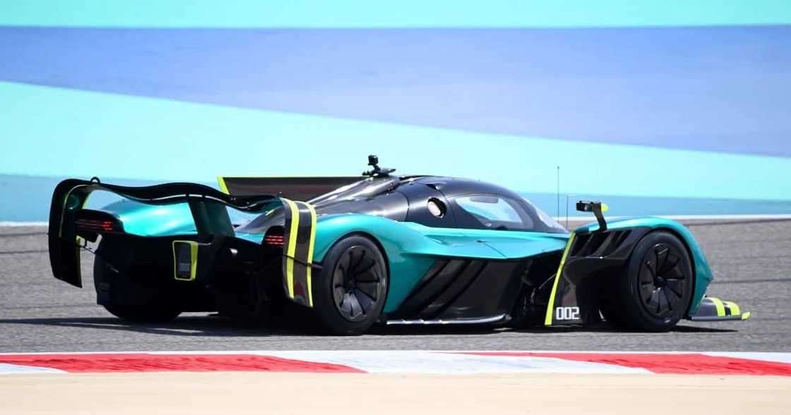 Aston Martin show off Valkyrie its V12 engine at Bahrain GP circuit