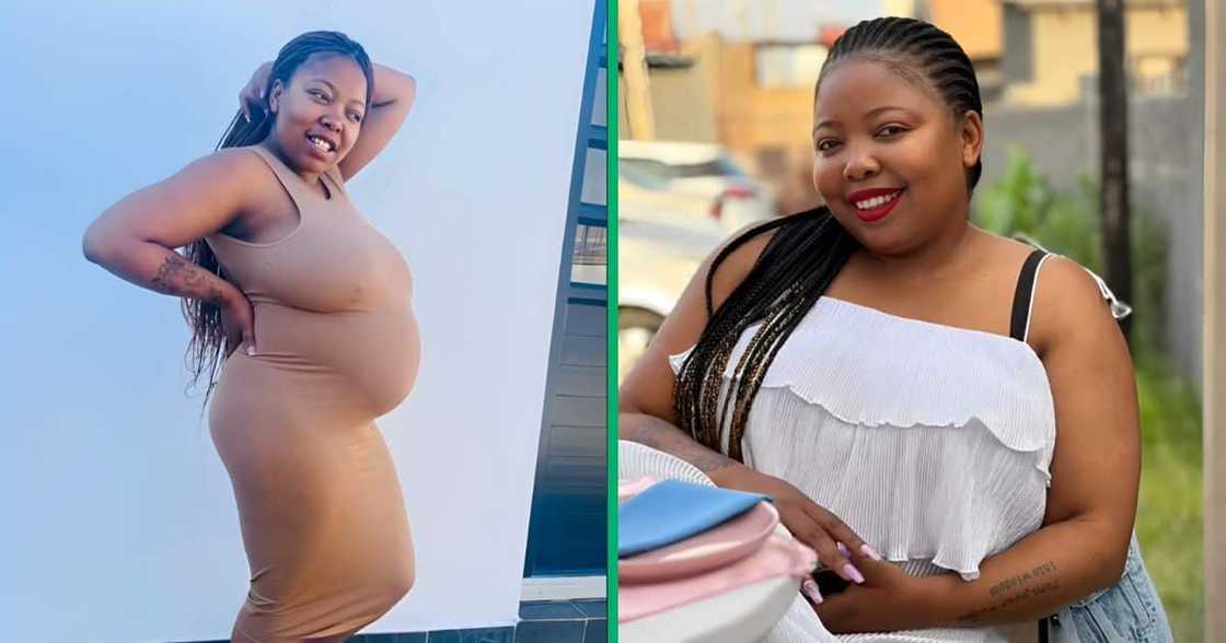 A woman announced her pregnancy to her friend who is already 6 months pregnant A woman announced her pregnancy to her friend who is already 6 months pregnant