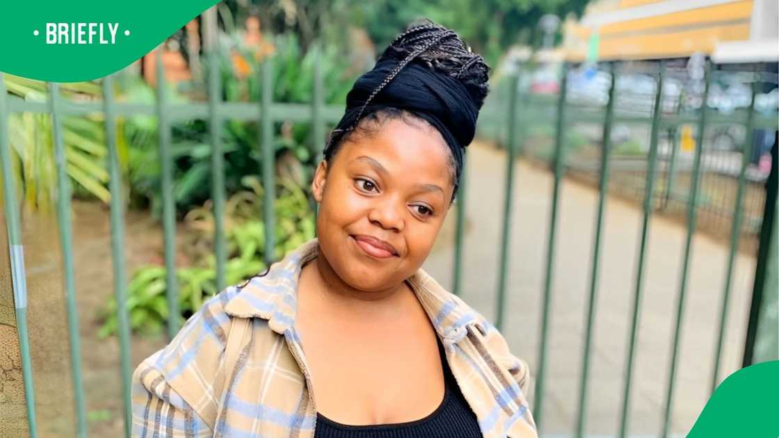 A matriculant shared her matric results. A matriculant shared her matric results.