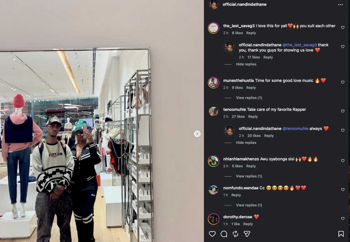 Nandi Ndathane showed off her relationship with Emtee