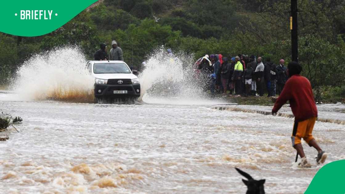 Schools and roads in the North West were affected by the heavy rainfall Schools and roads in the North West were affected by the heavy rainfall