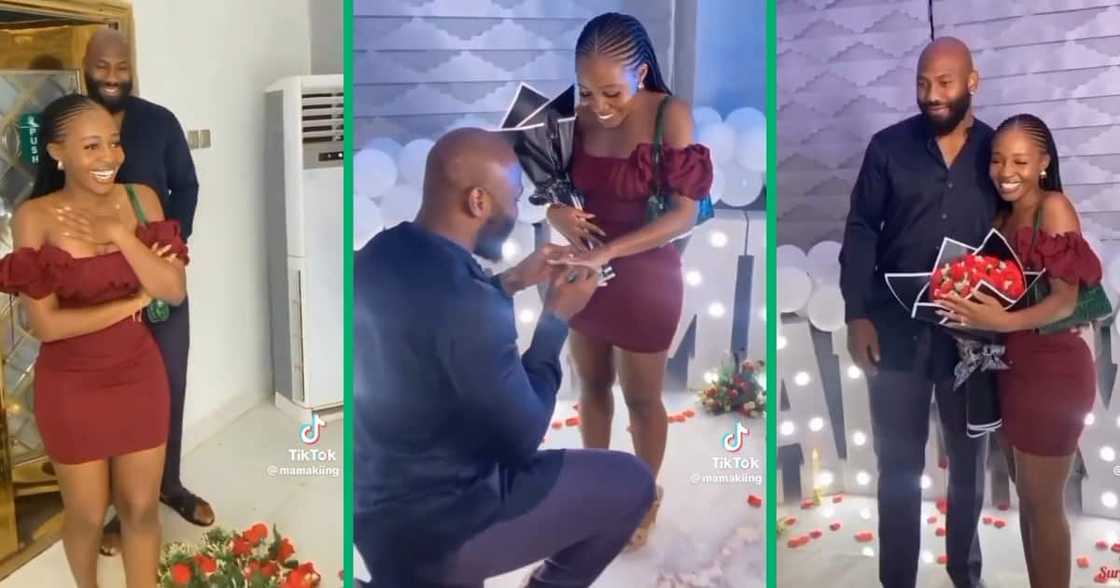 A woman shared her romantic wedding proposal A woman shared her romantic wedding proposal