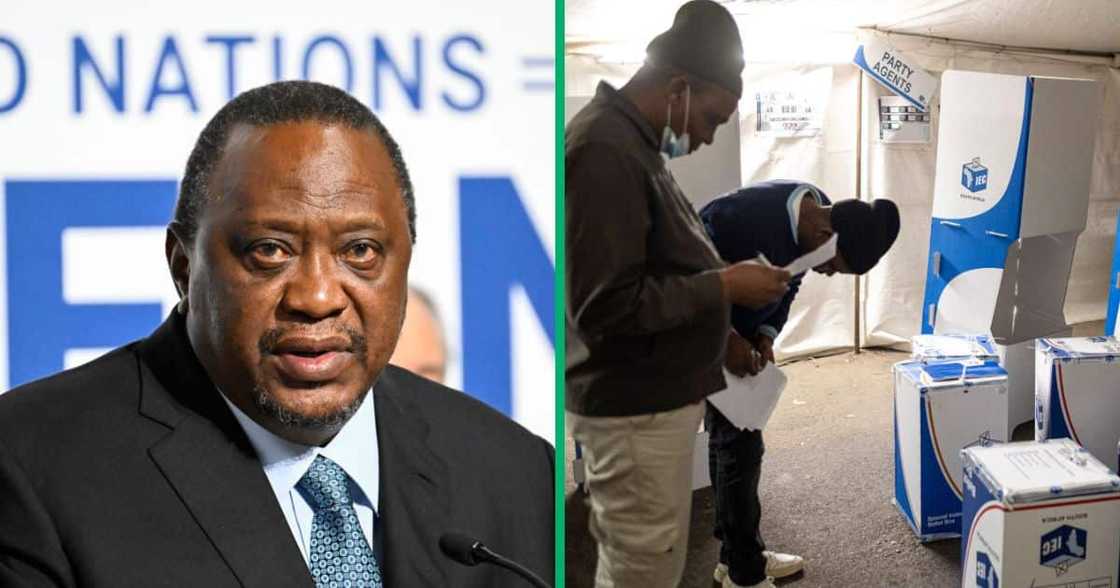 Former Kenyan president Uhuru Kenyatta called on the IEC to investigate the glitch the system experienced during the 2024 general elections Former Kenyan president Uhuru Kenyatta called on the IEC to investigate the glitch the system experienced during the 2024 general elections