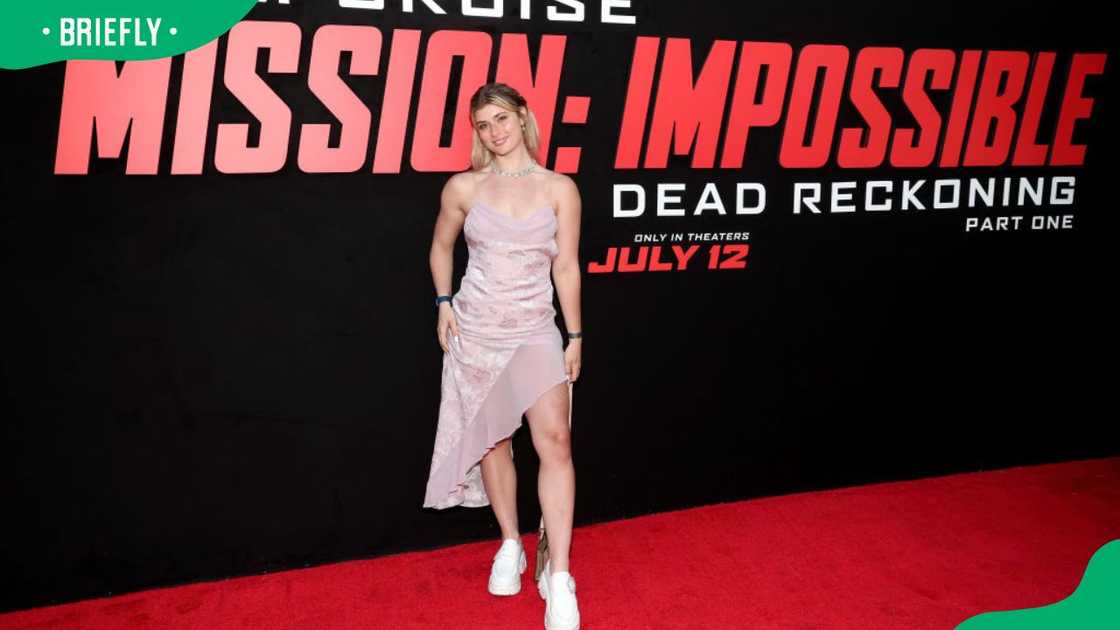 TikTok star Faith Ordway at the 2023 screening of Mission: Impossible