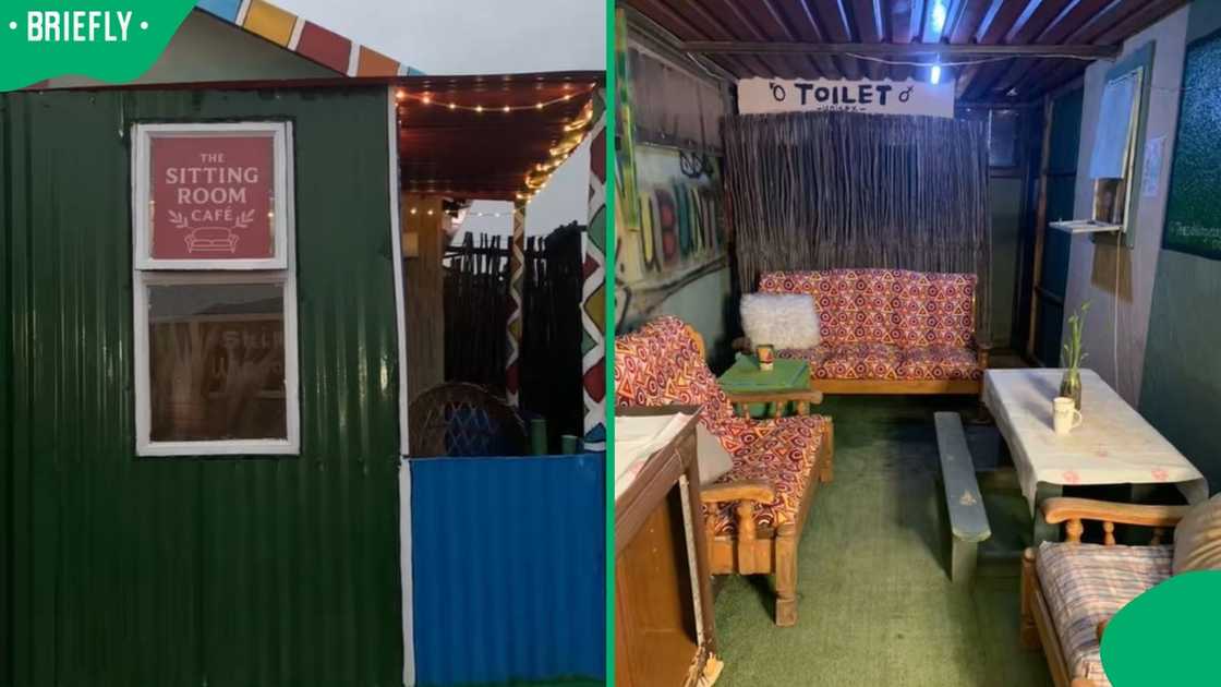 A woman turned her front yard into a cafe.