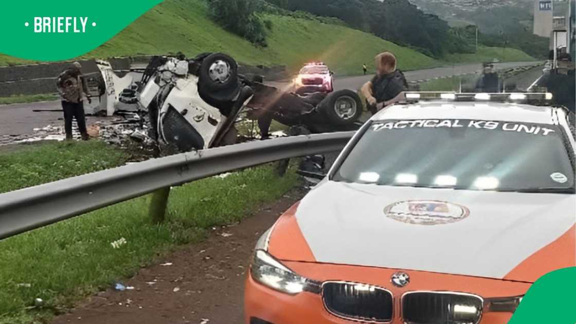 The scene of the cash-in-transit heist on the N2. The scene of the cash-in-transit heist on the N2.