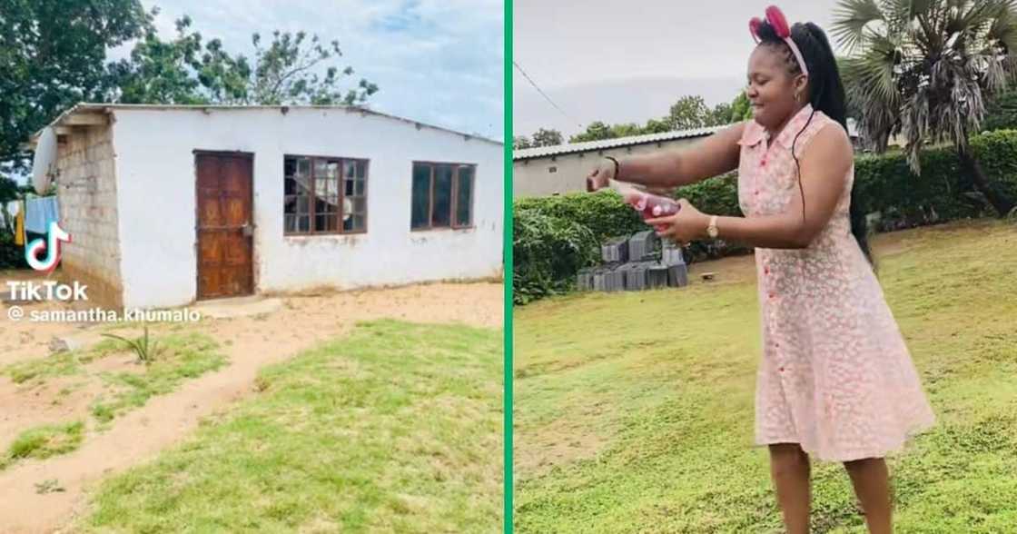 Woman showed the renovations of her mother's house Woman showed the renovations of her mother's house