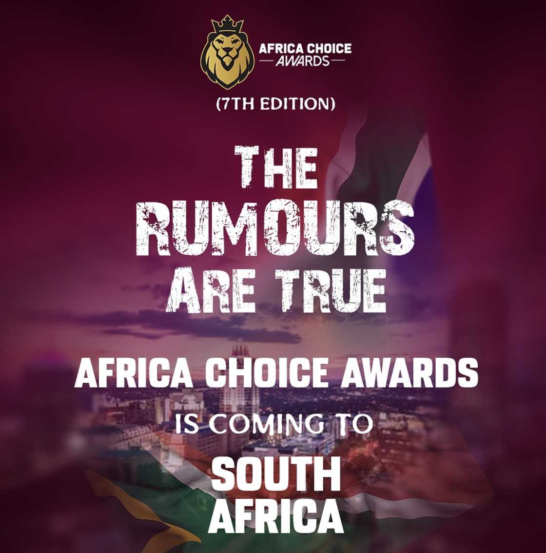 The African Choice Awards will be hosted in South Africa The African Choice Awards will be hosted in South Africa
