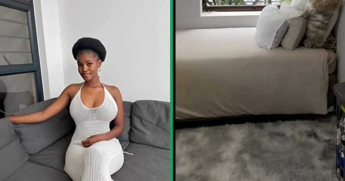 A TikTok video of a young lady showcasing her beautiful res room. A TikTok video of a young lady showcasing her beautiful res room.