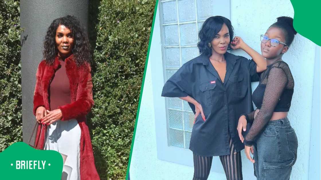 Mome's daughter Khumo showed off her presening skills.