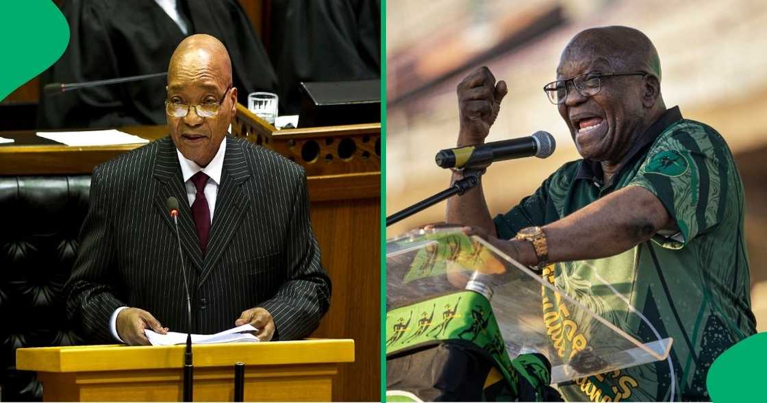 Before and After. Jacob Zuma opening parliament in 2012 (left) and Jacob Zuma as MK Party leader in 2024 (right). Before and After. Jacob Zuma opening parliament in 2012 (left) and Jacob Zuma as MK Party leader in 2024 (right).