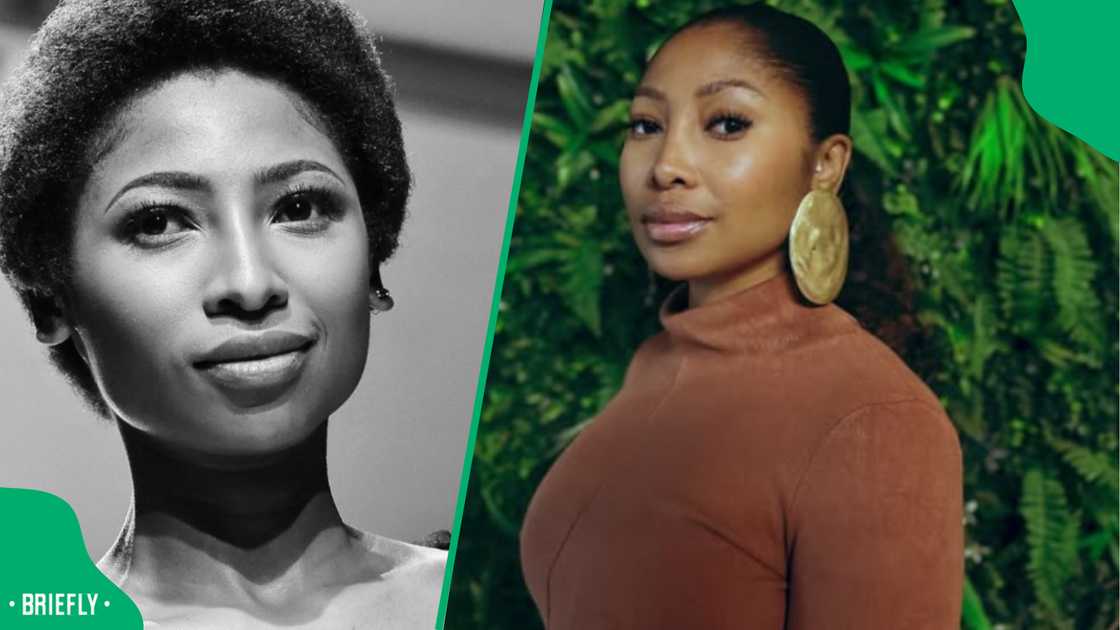 Netizens complimented Enhle Mbali's flawless look