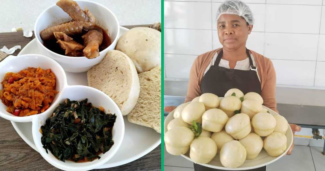 A lady in Johannesburg who sells dumplings A lady in Johannesburg who sells dumplings