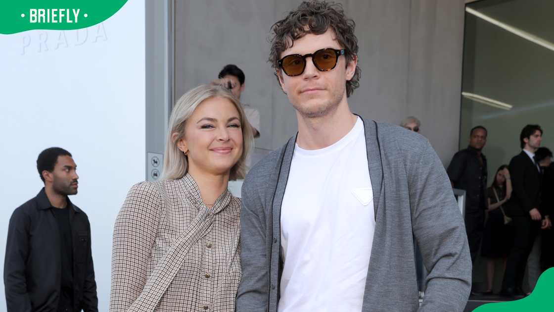 Natalie Engel and Evan Peters in Milan, Italy