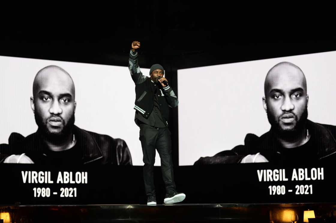 Idris Elba speaking at Virgil Abloh's tribute Idris Elba speaking at Virgil Abloh's tribute