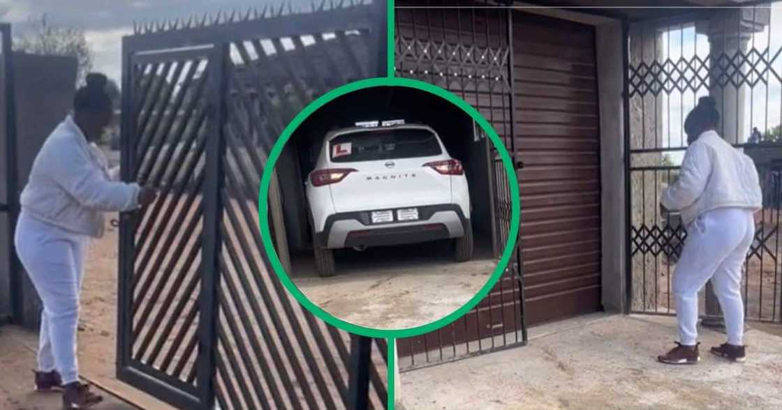 TikTok video of Tosnga woman taking ten minutes to get out of grage TikTok video of Tosnga woman taking ten minutes to get out of grage