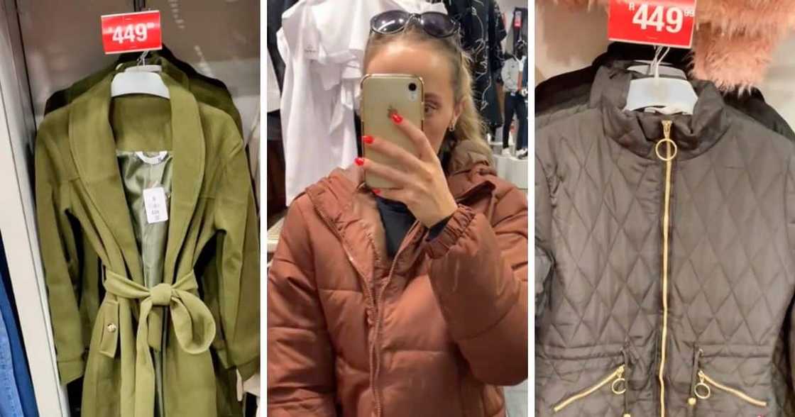 Young woman does Mr Price winter haul