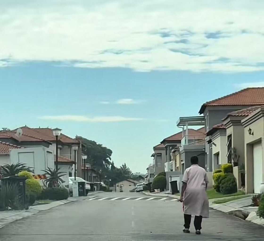 A nanny entertained Mzansi as she chased after a child in a video. A nanny entertained Mzansi as she chased after a child in a video.