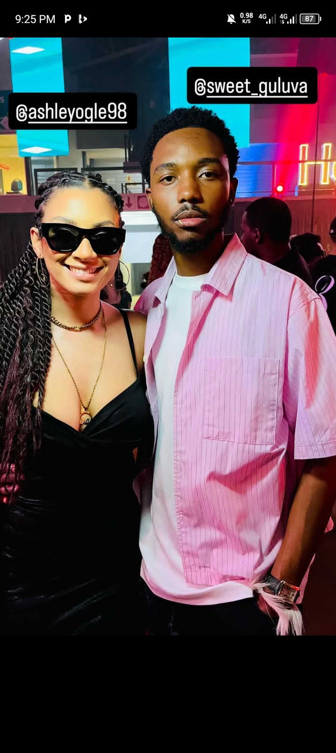 Sweet Guluva and Ashley Ogle were spotted together. Sweet Guluva and Ashley Ogle were spotted together.