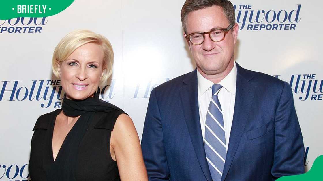 Mika Brzezinski and Joe Scarborough at the Four Season Grill Room in 2012 Mika Brzezinski and Joe Scarborough at the Four Season Grill Room in 2012