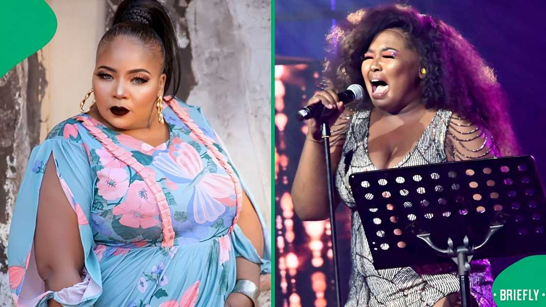 Rethabile Khumalo gets emotional at her mom's burial Rethabile Khumalo gets emotional at her mom's burial