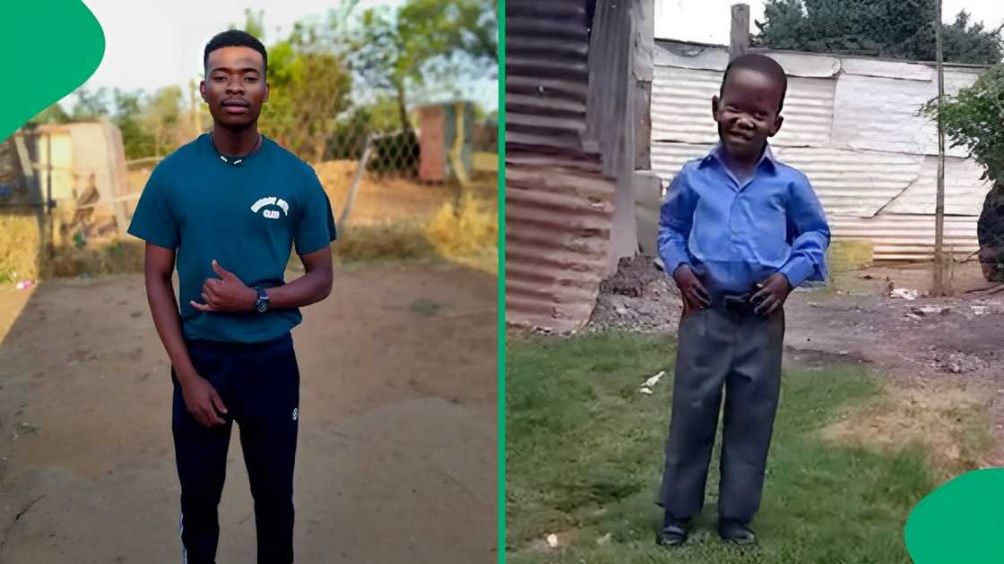 A supportive uncle and his nephew were excited by new school uniform