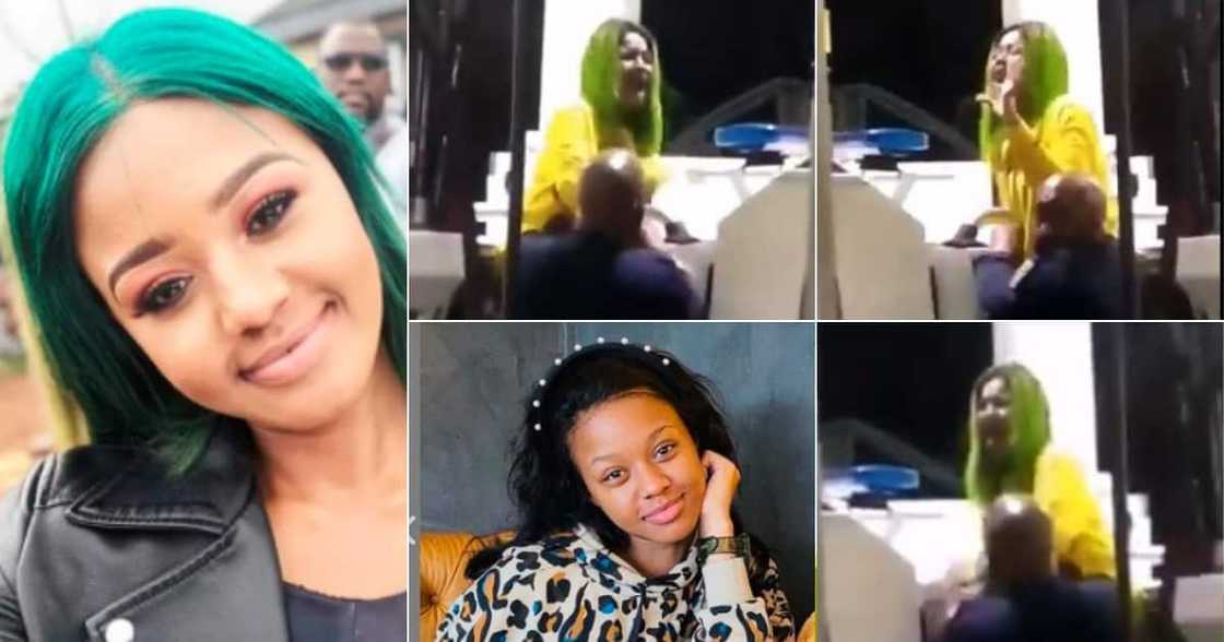 Woman screams for help at petrol station, babes wodumo Woman screams for help at petrol station, babes wodumo