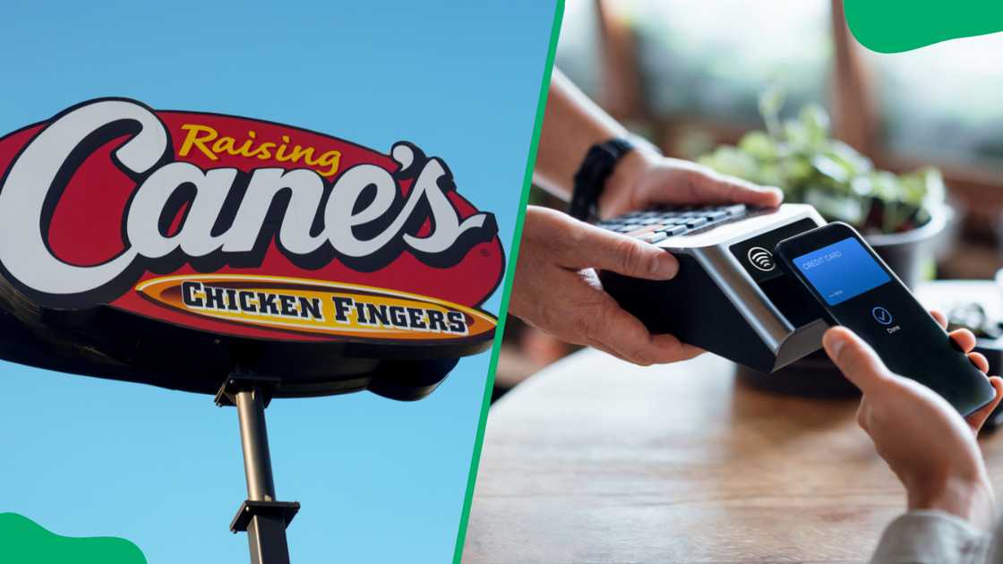 A Raising Cane's restaurant signage A Raising Cane's restaurant signage
