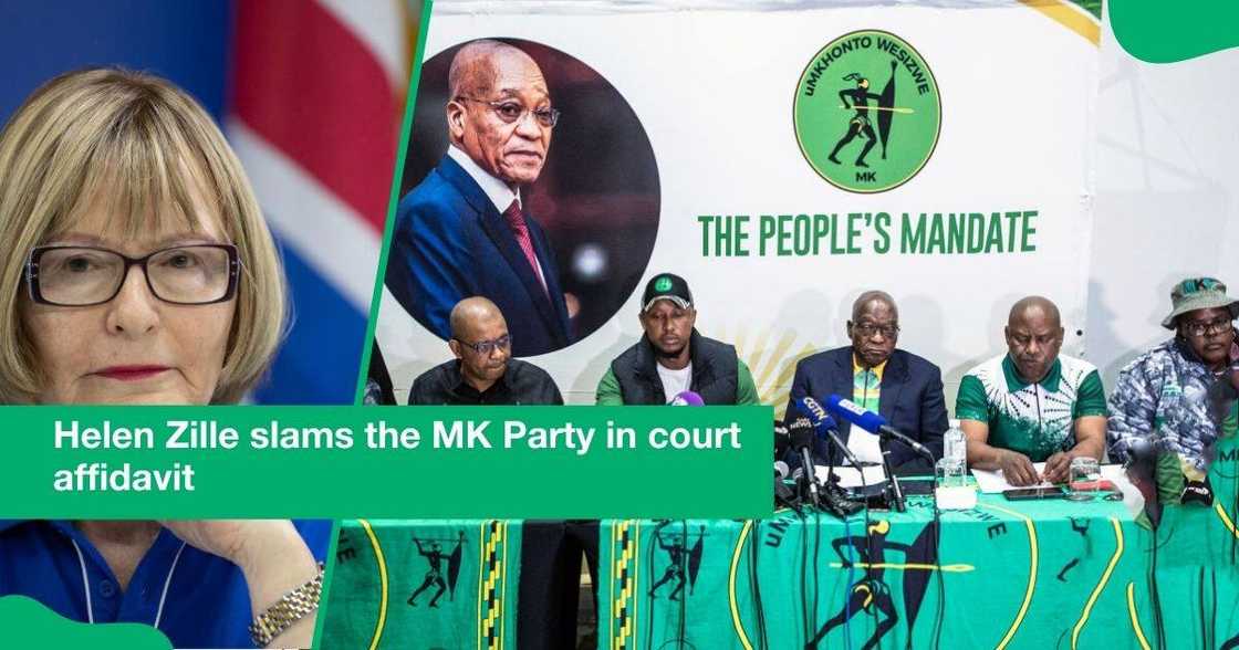 Helen Zille accused the MK Party of having no evidence in its case against the election results, Parliament, DA and other parties