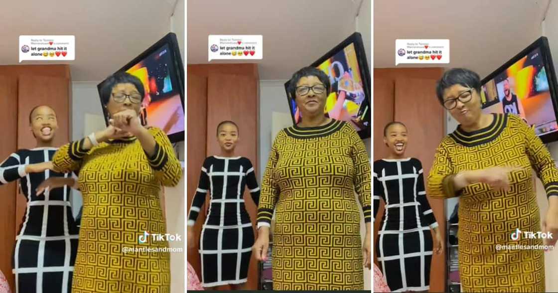 Granddaughter shared a video showing her surprised expression to her grandmother dancing Granddaughter shared a video showing her surprised expression to her grandmother dancing