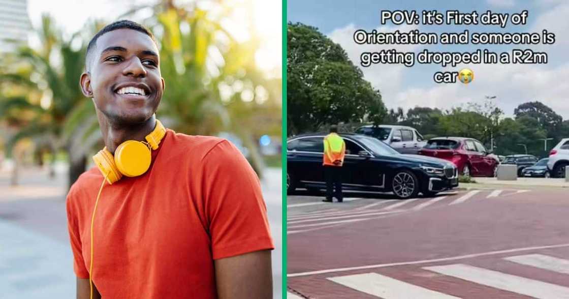 A TikTok video shows a learner at Wits University arriving in a fancy car. A TikTok video shows a learner at Wits University arriving in a fancy car.
