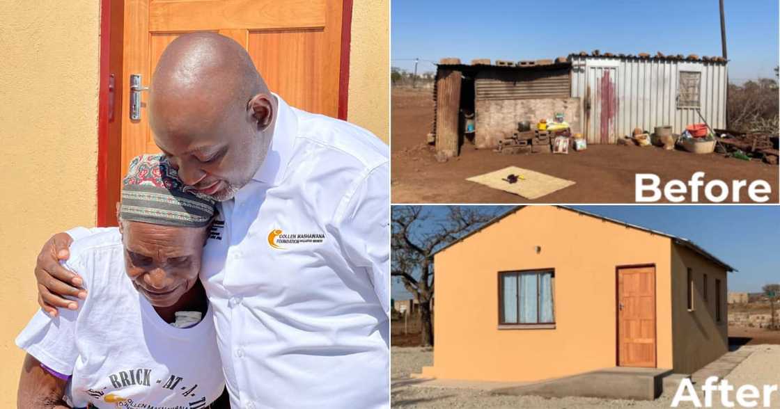 Collen Mashawane Foundation, Socio economic, Circumstances, Ordinary, South Africans, Heartwarming, Social media, Philanthropic, Businessman, Gogo, Shack, New home