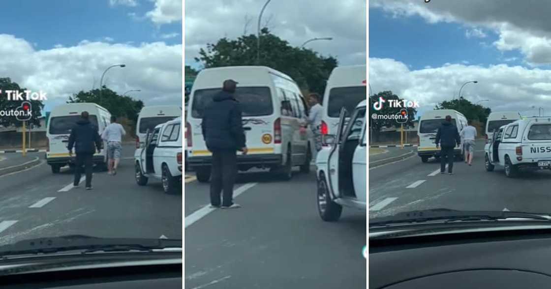 Man hitting a taxi in broad daylight out of rage