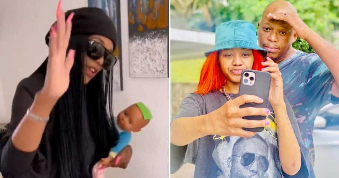 woman imitates Babes Wodumo at Mampintsha's memorial woman imitates Babes Wodumo at Mampintsha's memorial