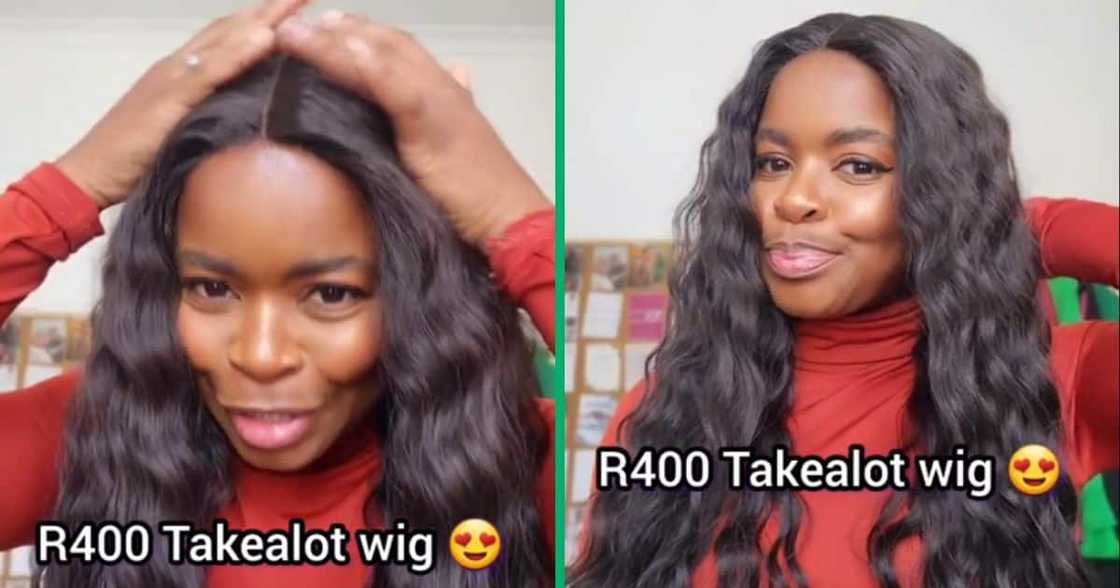 Woman plugs people on affordable R400 wig from Takealot Woman plugs people on affordable R400 wig from Takealot